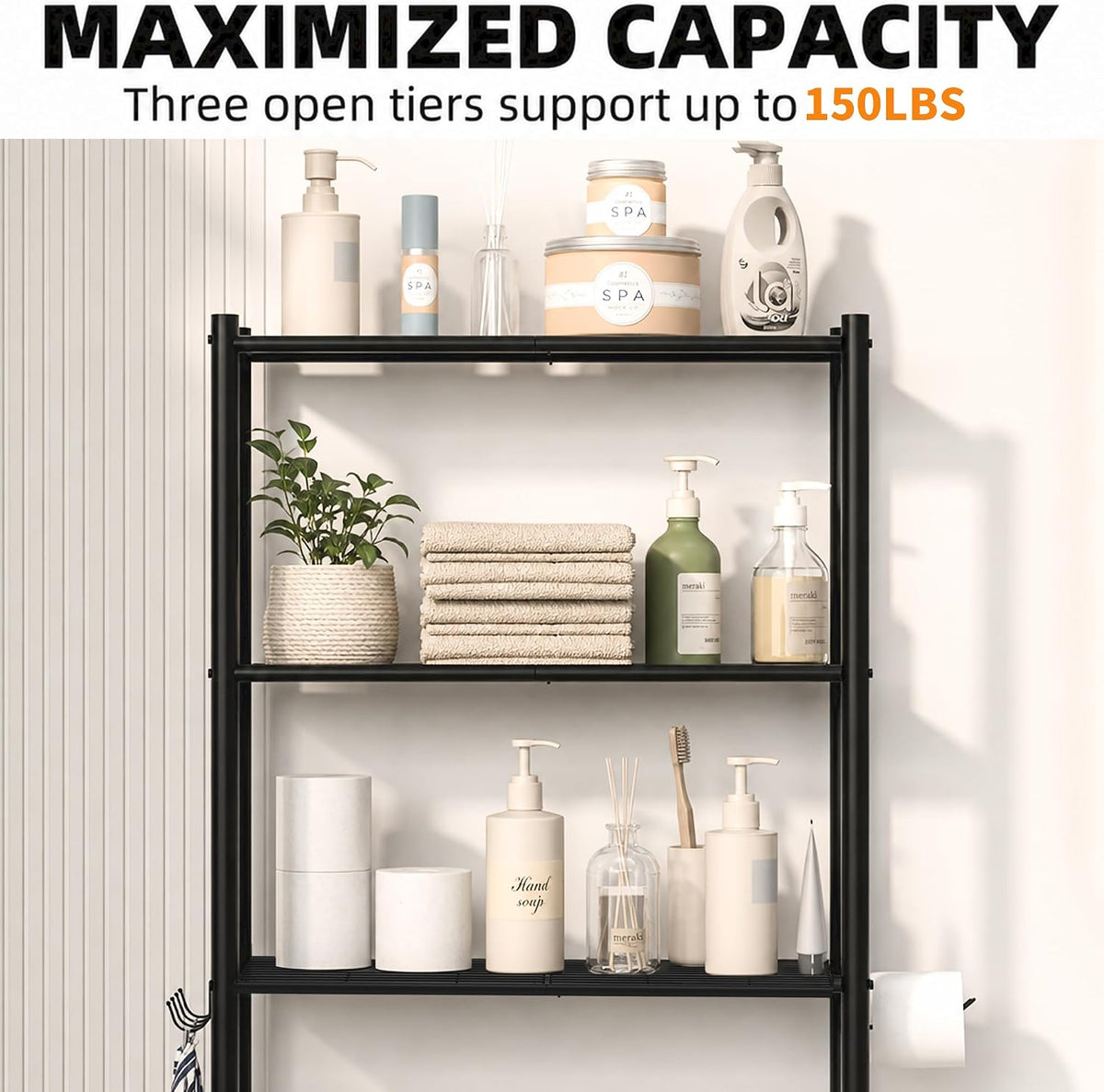 GloTika Over Toilet Organizer – First-Home Move-In Gift for Couples Setting Up a Shared Bathroom