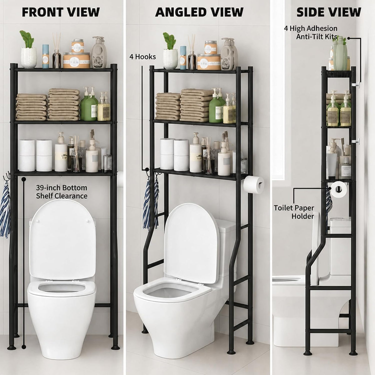 GloTika Over Toilet Organizer – First-Home Move-In Gift for Couples Setting Up a Shared Bathroom