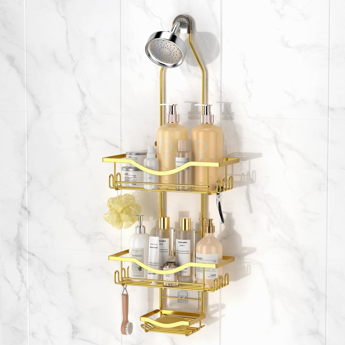 REINHARDT Adjustable Shower Organizer – Gift-Ready Bathroom Upgrade for Roommates and Newlyweds, Multiple Color Variants