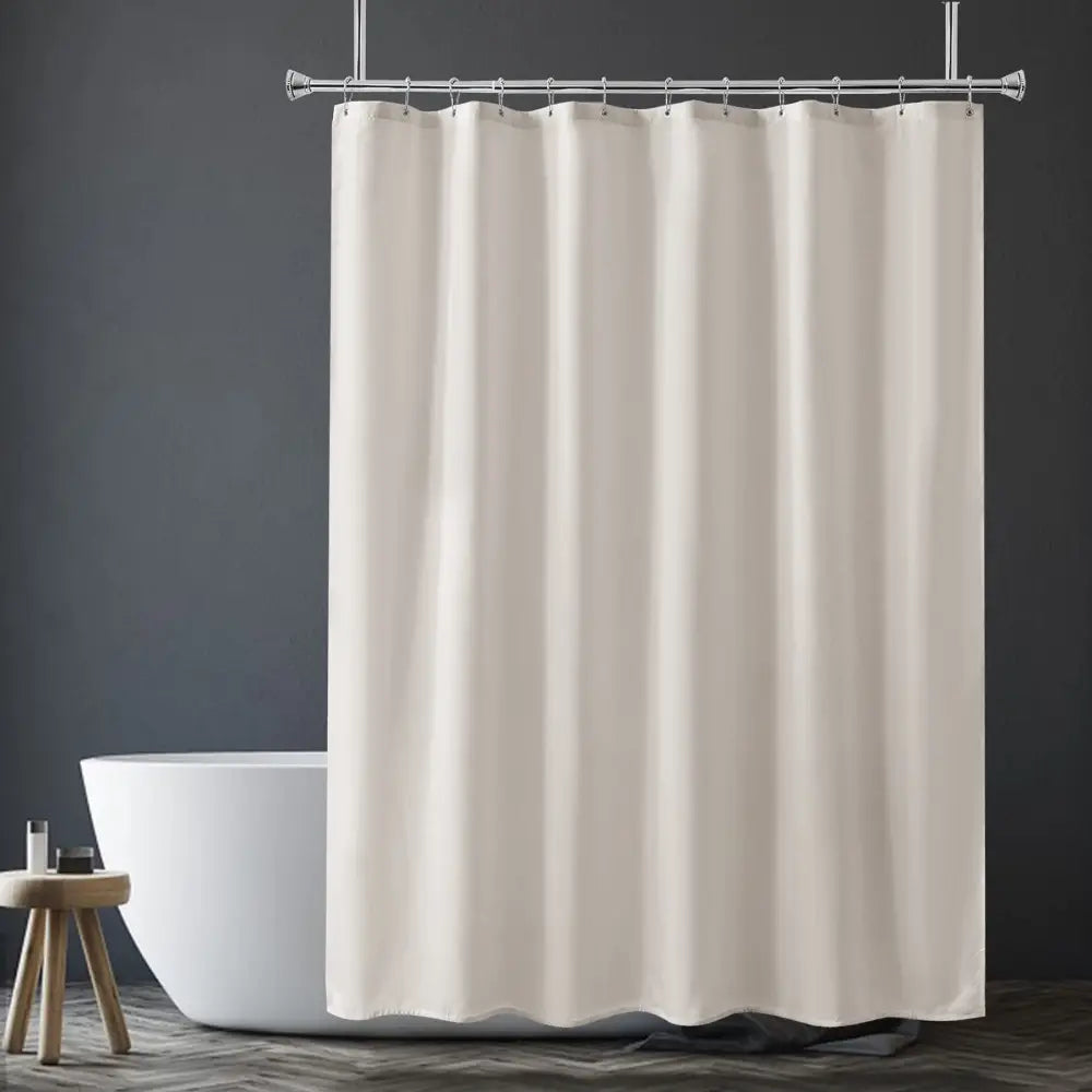 Amazer Solid Sage Green Shower Curtain 2-in-1 – Bathroom Decor Refresh with Fabric Liner 120GSM Heavy Duty - Khaki