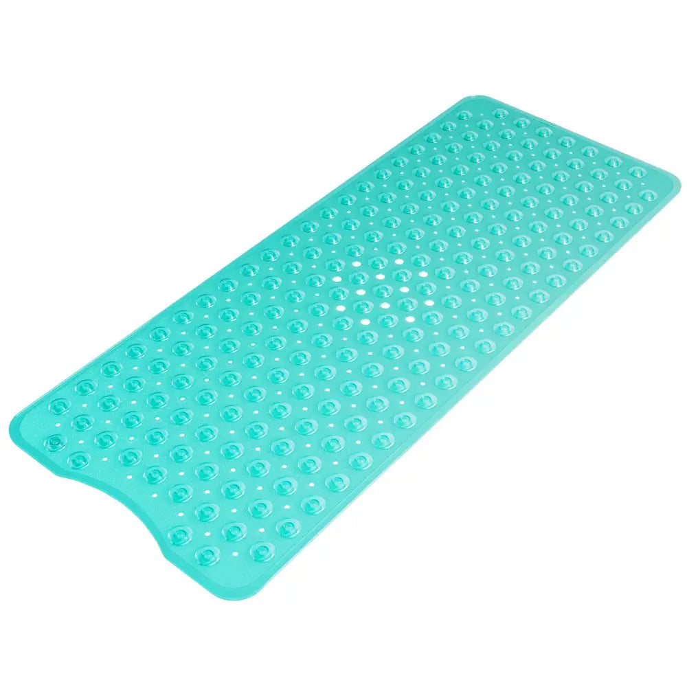 AmazerBath Shower Mat Non Slip 40 x 16 Inches 16 Color Bath Mat for Bathroom Decor and Style Coordination Clear Blue