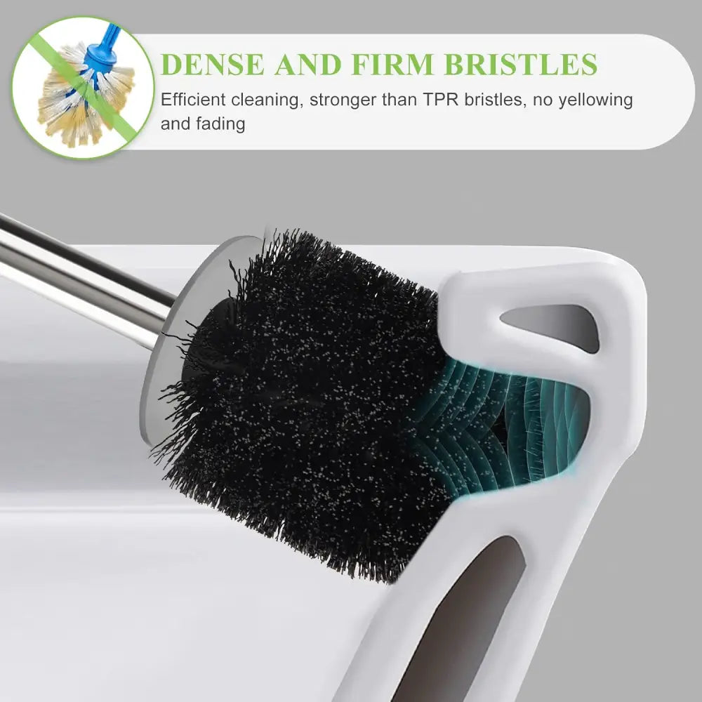 AONEZ Space-Saving Toilet Brush for Designer Powder Rooms Three Color-Coordinated Finishes - Toilet Brushes & Holders