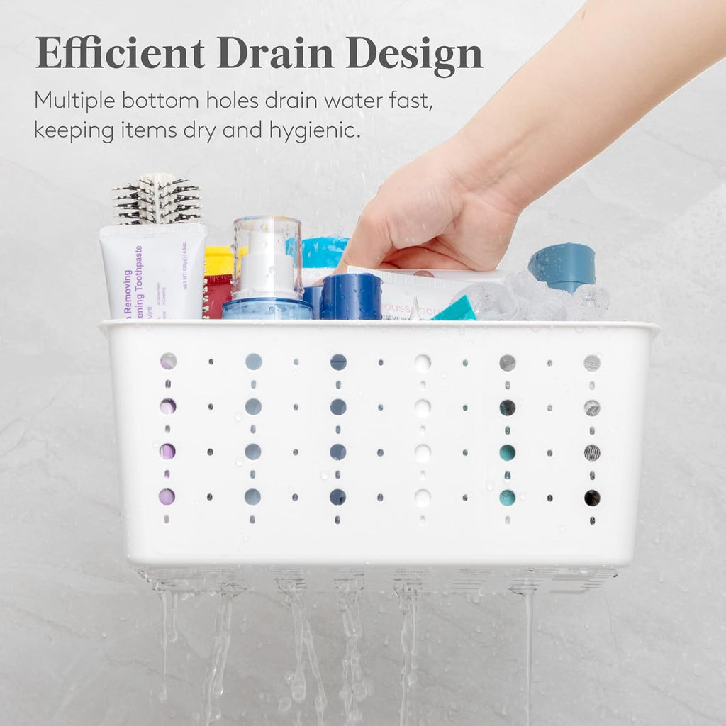 Lifewit Plastic Basket Organizer – Valentine's Day Gift for Mom, Everyday Bathroom Storage Upgrade
