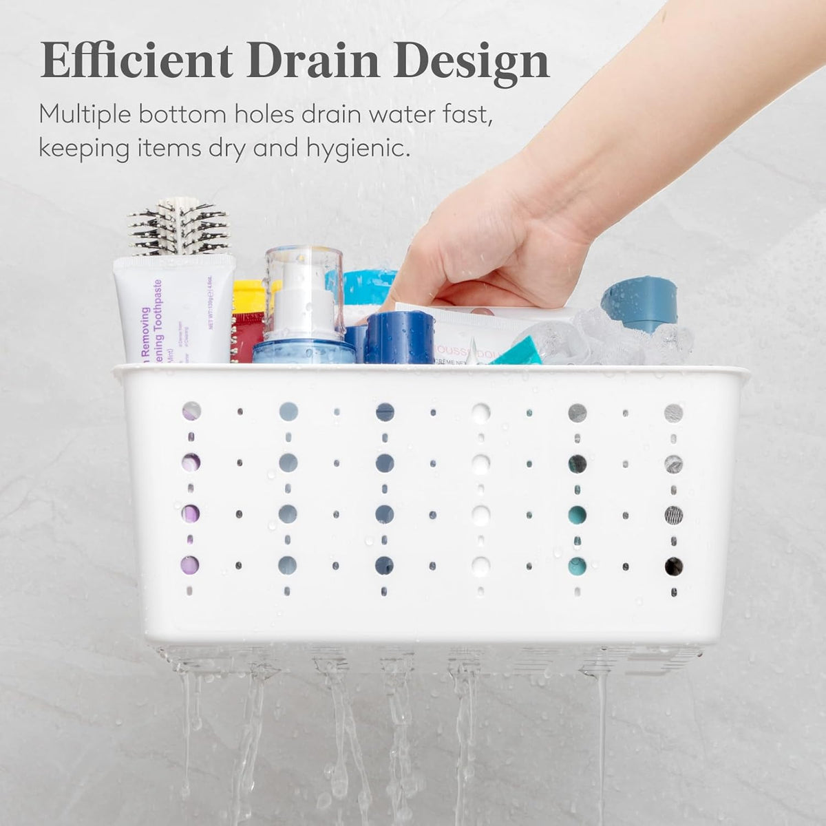 Lifewit Plastic Basket Organizer – Valentine's Day Gift for Mom, Everyday Bathroom Storage Upgrade