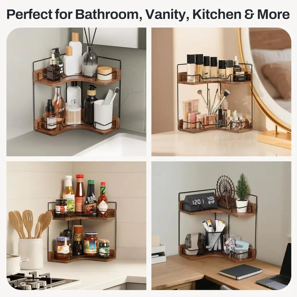 Charming Wooden Vanity Shelf Gift for Mom on Birthday Bathroom Storage Surprise - Bathroom Trays