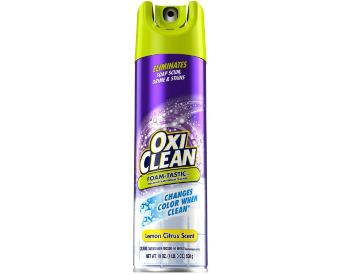 OxiClean Foam-Tastic Bathroom Cleaner 19oz 2-Pack – Calming Citrus Scent for Spa-Style Guest Bathroom Reset