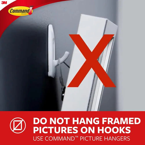 Command Designer Bath Hooks Medium White – Modern Bathroom Wall Hooks for Coordinating Towels and Robes with a Designer