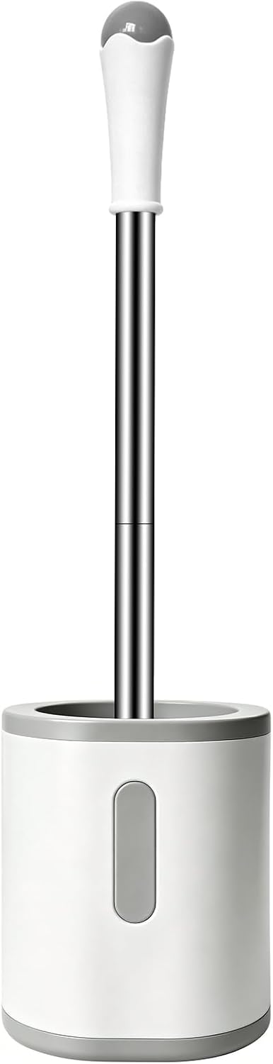 AONEZ Space-Saving Toilet Brush for Designer Powder Rooms, Three Color-Coordinated Finishes