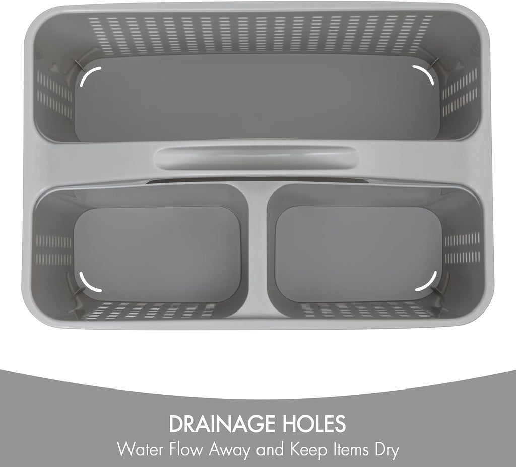 Tiawudi Plastic Bathroom Caddy in Violet and Dark Blue, Fashion-Forward Organizer for Cohesive Room Styling