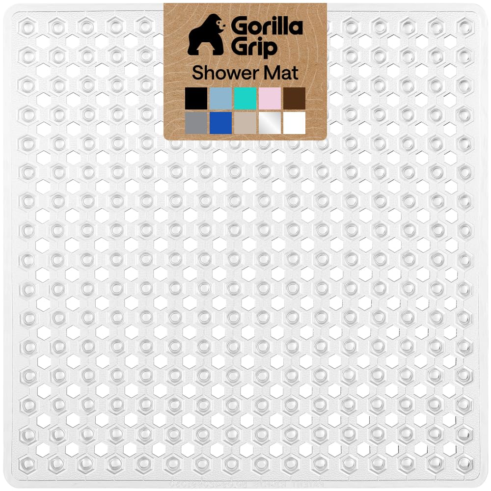 GORILLA GRIP Anti-Slip Bath Mat – Family Bathroom Tub Liner Designed for Safe Kids' Bath Time and Easy Cleaning