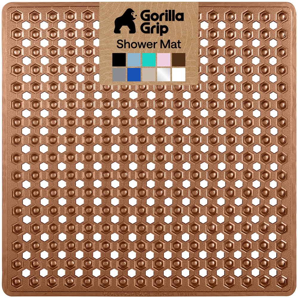 GORILLA GRIP Anti-Slip Bath Mat – Family Bathroom Tub Liner Designed for Safe Kids' Bath Time and Easy Cleaning