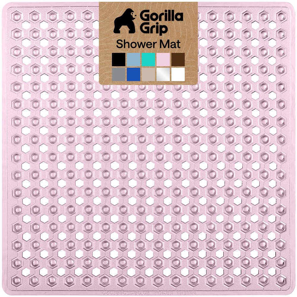 GORILLA GRIP Anti-Slip Bath Mat – Family Bathroom Tub Liner Designed for Safe Kids' Bath Time and Easy Cleaning