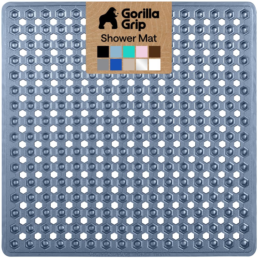 GORILLA GRIP Anti-Slip Bath Mat – Family Bathroom Tub Liner Designed for Safe Kids' Bath Time and Easy Cleaning