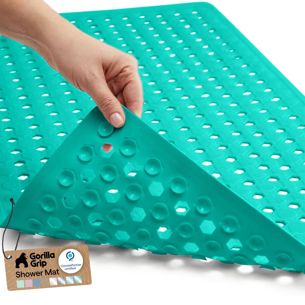 GORILLA GRIP Anti-Slip Bath Mat – Family Bathroom Tub Liner Designed for Safe Kids' Bath Time and Easy Cleaning