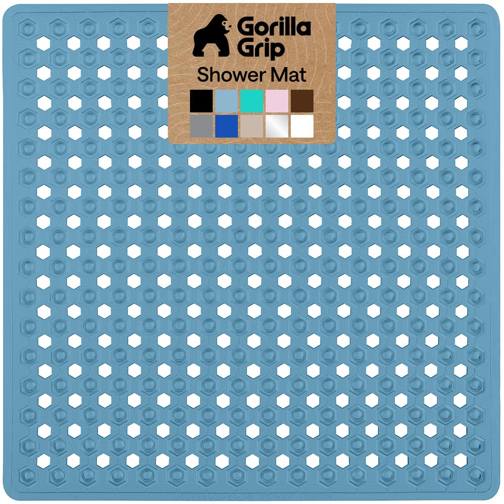 GORILLA GRIP Anti-Slip Bath Mat – Family Bathroom Tub Liner Designed for Safe Kids' Bath Time and Easy Cleaning