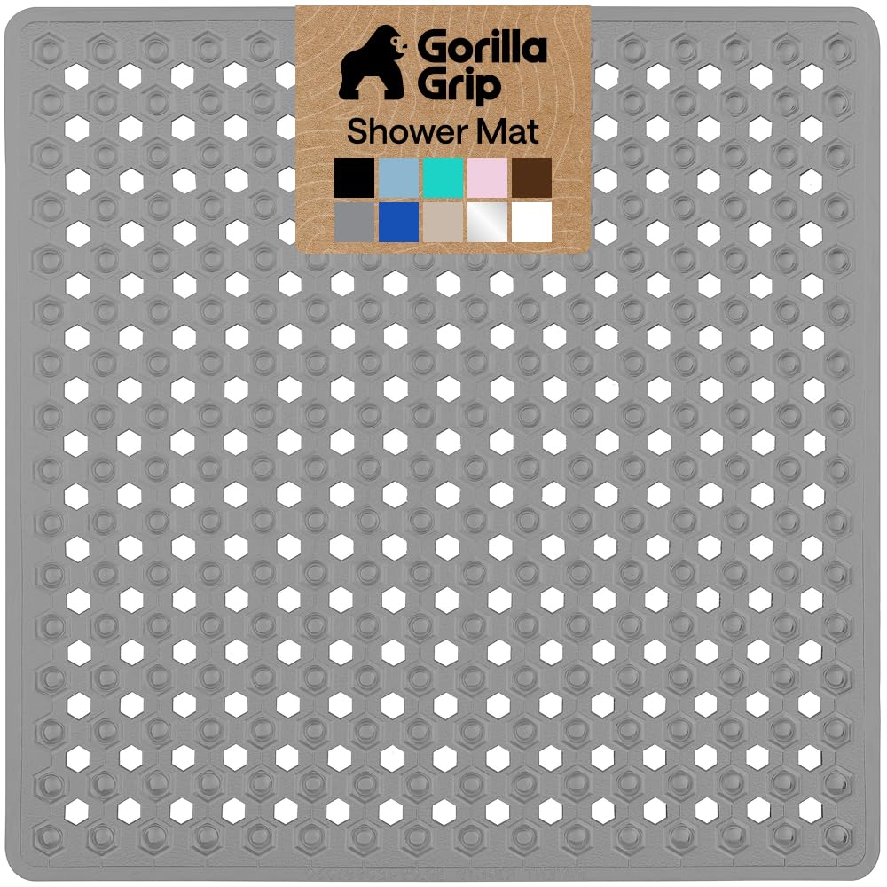 GORILLA GRIP Anti-Slip Bath Mat – Family Bathroom Tub Liner Designed for Safe Kids' Bath Time and Easy Cleaning
