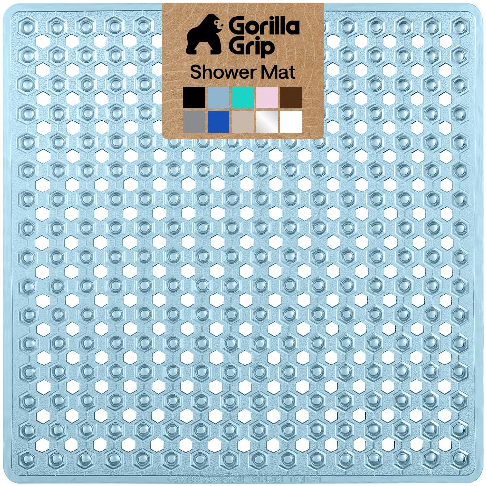 GORILLA GRIP Anti-Slip Bath Mat – Family Bathroom Tub Liner Designed for Safe Kids' Bath Time and Easy Cleaning