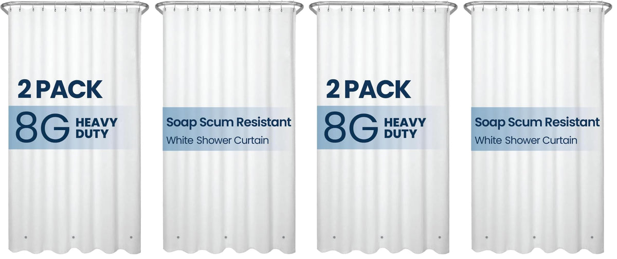 LiBa Non-Toxic PEVA Shower Curtain – Shared Kids Bathroom Waterproof Liner, Reinforced 72x72 Grommets for Active Families