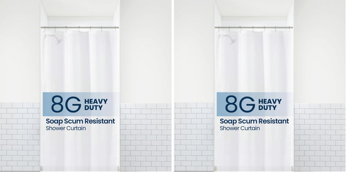LiBa Non-Toxic PEVA Shower Curtain – Shared Kids Bathroom Waterproof Liner, Reinforced 72x72 Grommets for Active Families