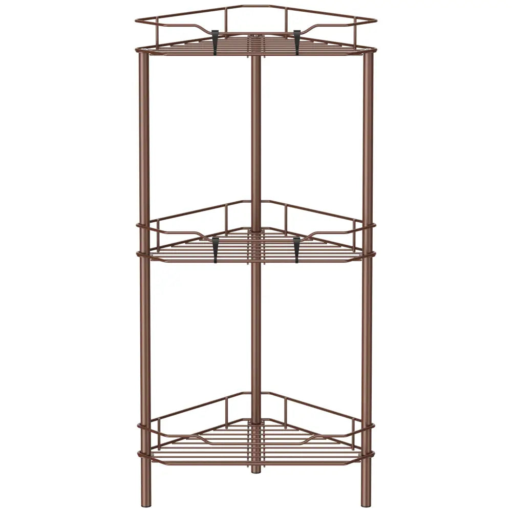 HuggieGems Floor Standing Shower Caddy in Jet Black or Gold – Elevated Bathroom Storage for Spa-Style Self-Care - 3