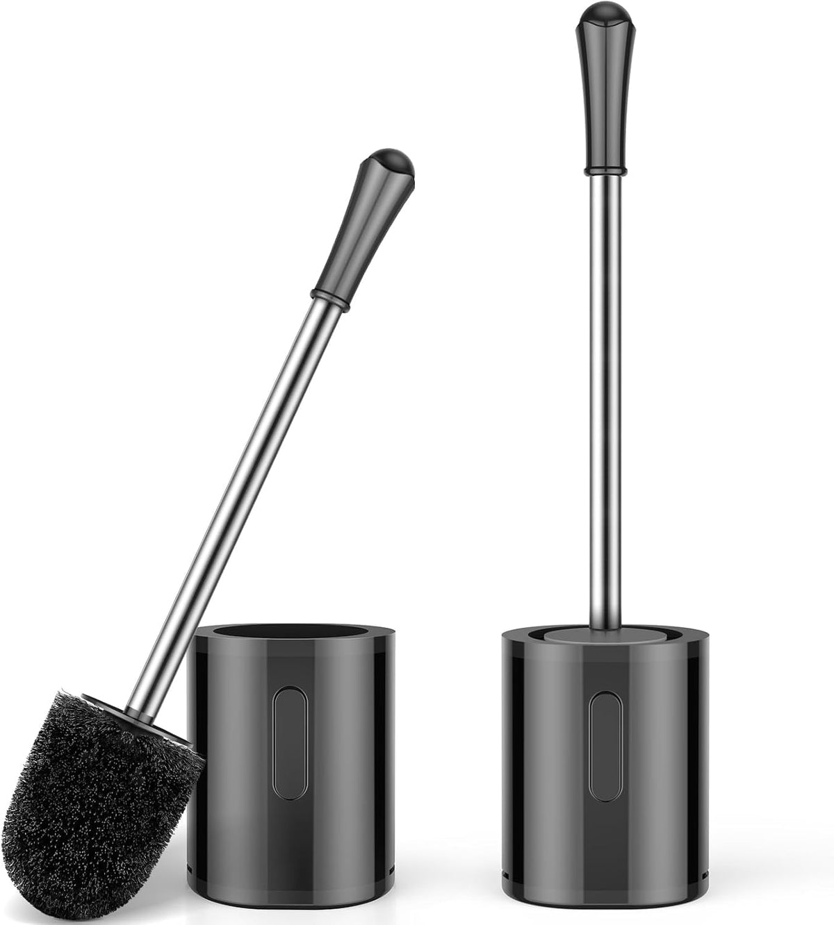 AONEZ Space-Saving Toilet Brush for Designer Powder Rooms, Three Color-Coordinated Finishes