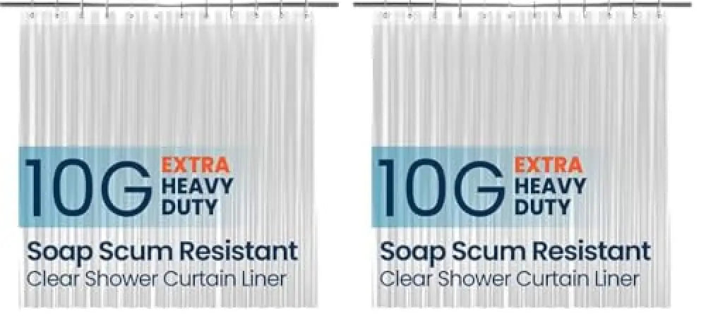 LiBa Non-Toxic PEVA Shower Curtain – Shared Kids Bathroom Waterproof Liner Reinforced 72x72 Grommets for Active