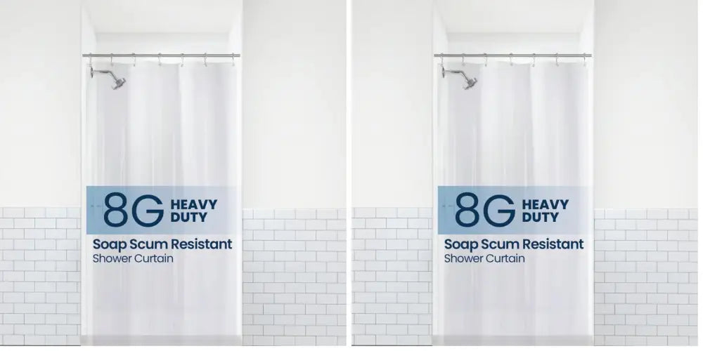 LiBa Non-Toxic PEVA Shower Curtain – Shared Kids Bathroom Waterproof Liner Reinforced 72x72 Grommets for Active