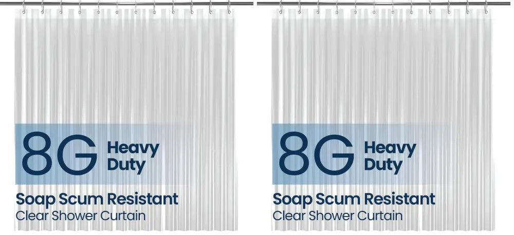LiBa Non-Toxic PEVA Shower Curtain – Shared Kids Bathroom Waterproof Liner Reinforced 72x72 Grommets for Active