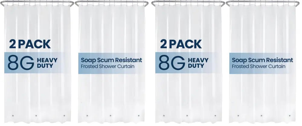 LiBa Non-Toxic PEVA Shower Curtain – Shared Kids Bathroom Waterproof Liner Reinforced 72x72 Grommets for Active