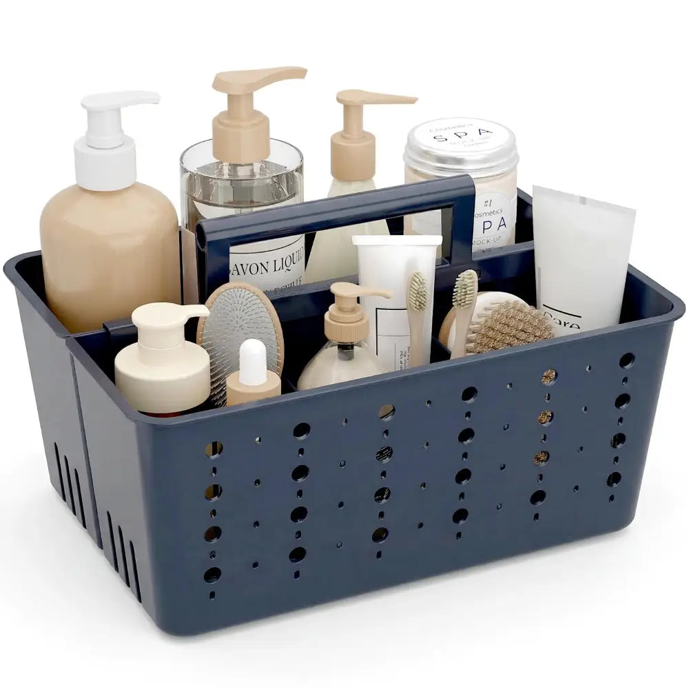 Lifewit Plastic Basket Organizer – Valentine’s Day Gift for Mom Everyday Bathroom Storage Upgrade - Darkblue - 1