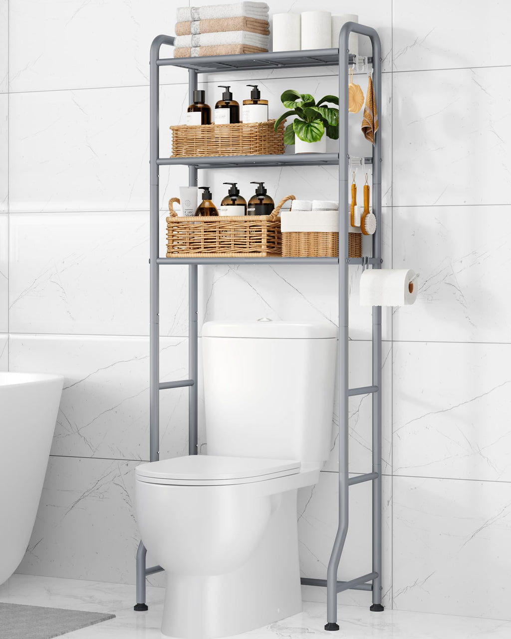 Kitsure Bathroom Organizer – Tip-Resistant Storage for Kids' Bath and Shared Spaces