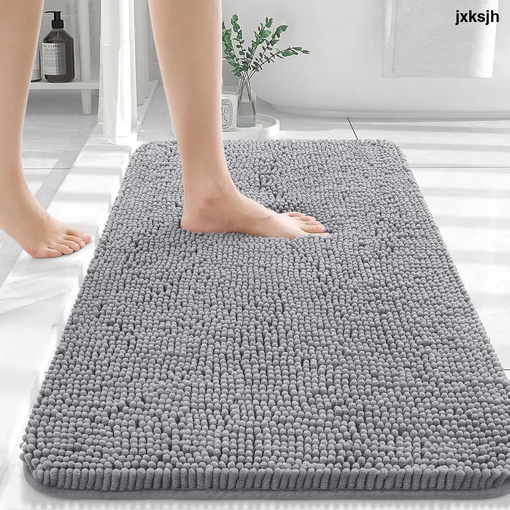 OLANLY Chenille Bathroom Rug – Housewarming Gift Set in Coordinated Colors and Sizes - Bath Mats