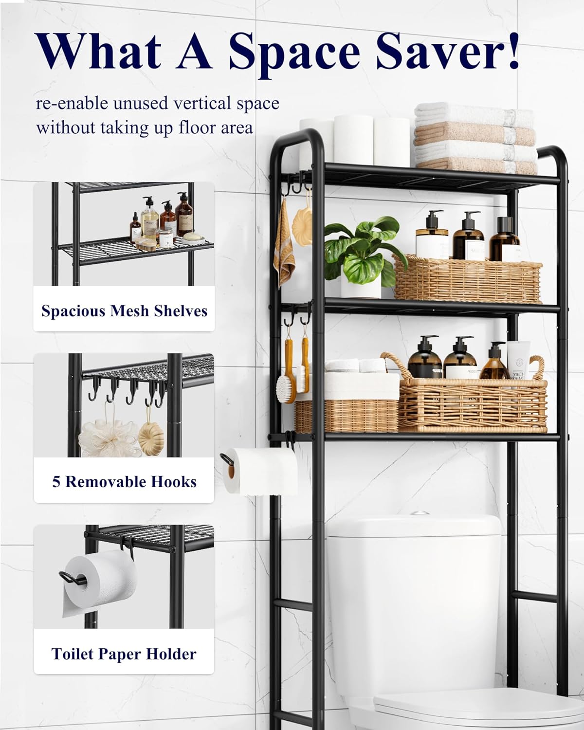 Kitsure Bathroom Organizer – Tip-Resistant Storage for Kids' Bath and Shared Spaces