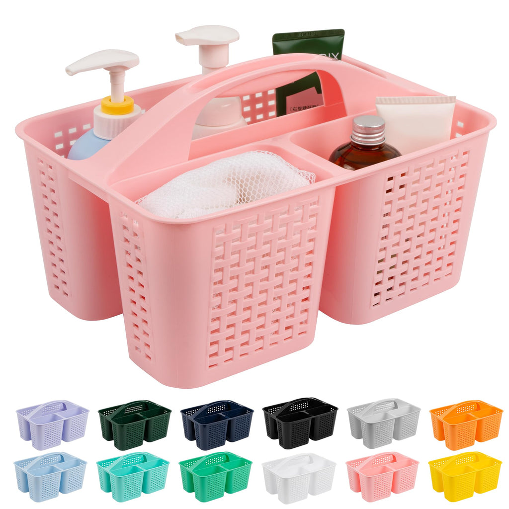 Tiawudi Plastic Bathroom Caddy in Violet and Dark Blue, Fashion-Forward Organizer for Cohesive Room Styling