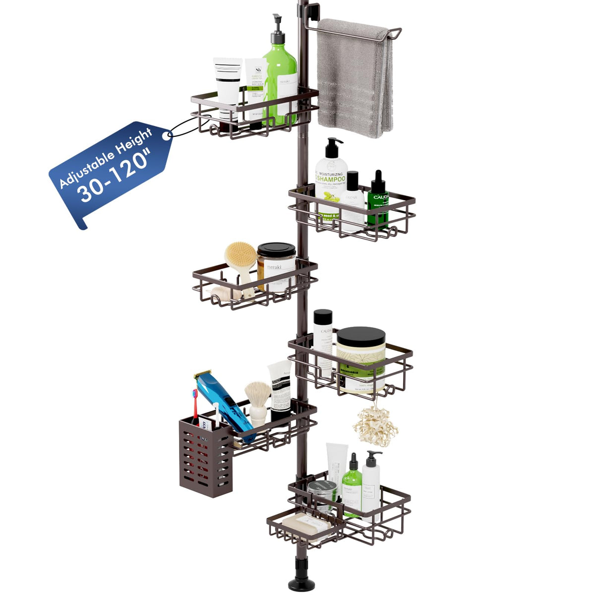 Shower Caddy Organizer Tension Pole – Gift Ready Bathroom Upgrade for Friends Who Just Renovated or Downsized