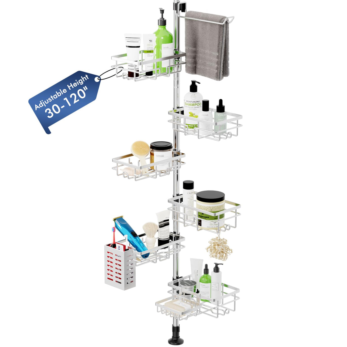 Shower Caddy Organizer Tension Pole – Gift Ready Bathroom Upgrade for Friends Who Just Renovated or Downsized