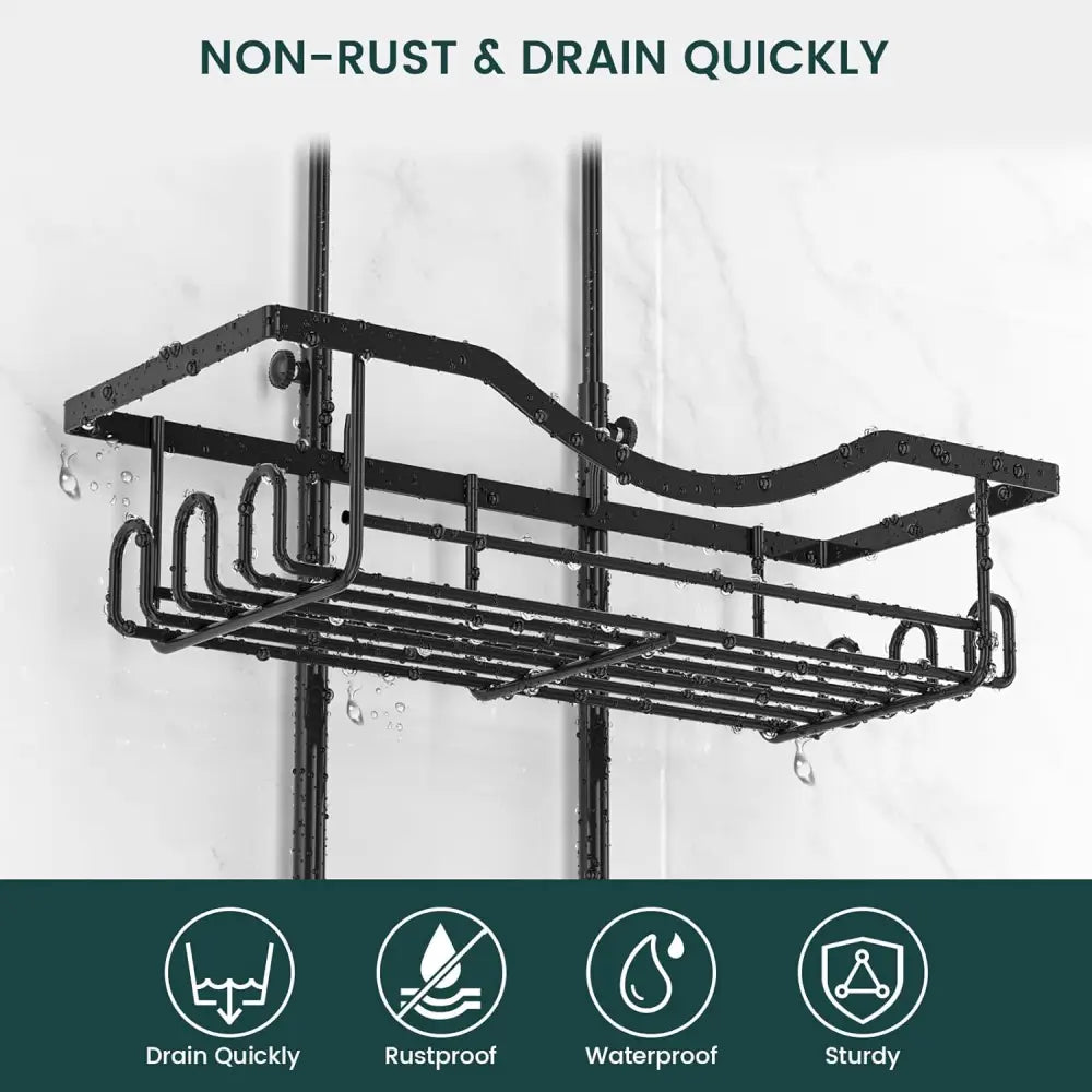 REINHARDT Adjustable Shower Organizer – Gift-Ready Bathroom Upgrade for Roommates and Newlyweds Multiple Color Variants