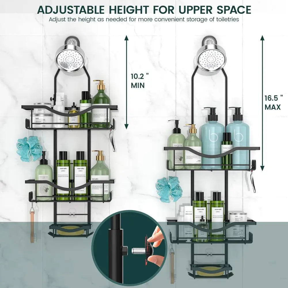 REINHARDT Adjustable Shower Organizer – Gift-Ready Bathroom Upgrade for Roommates and Newlyweds Multiple Color Variants