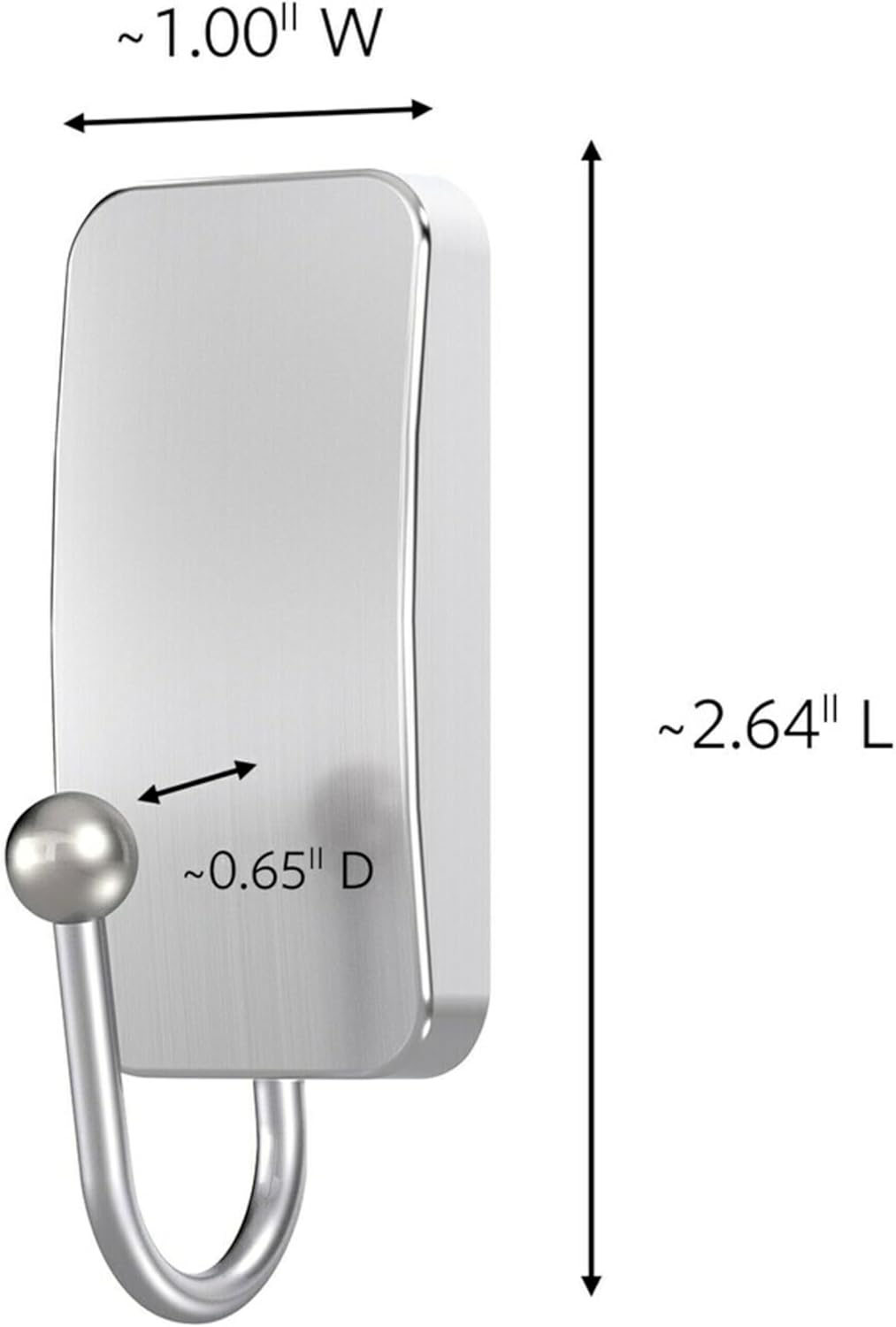 Command Satin Nickel Bath Hook – Thoughtful Housewarming Gift for New Homeowners and Renters