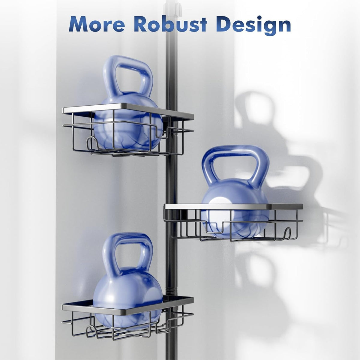 Shower Caddy Organizer Tension Pole – Gift Ready Bathroom Upgrade for Friends Who Just Renovated or Downsized