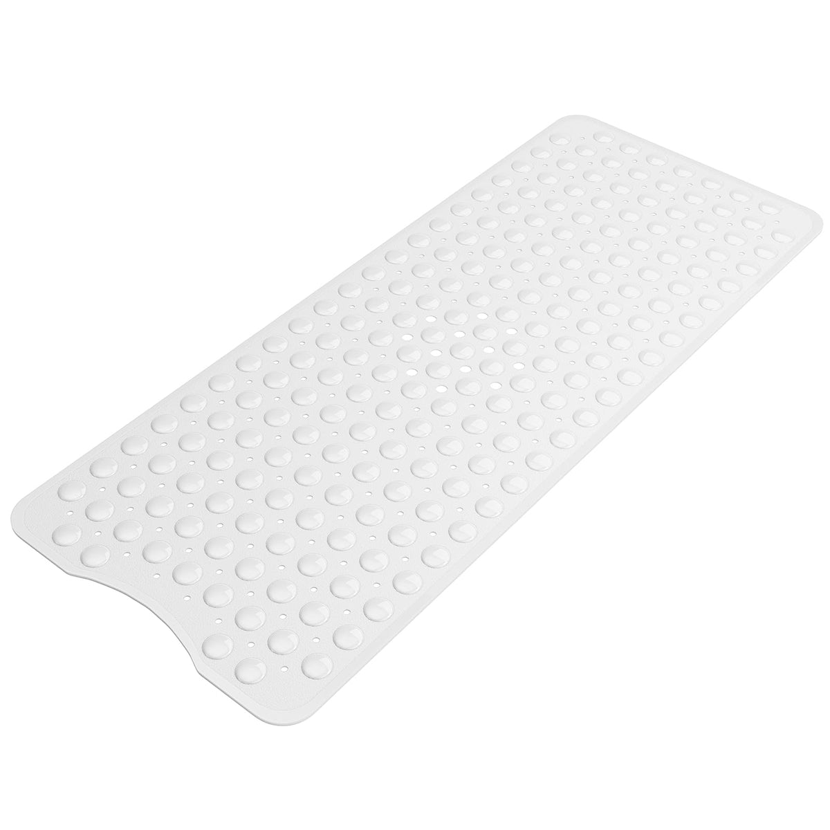 AmazerBath Shower Mat Non Slip 40 x 16 Inches, 16 Color Bath Mat for Bathroom Decor and Style Coordination, Clear Blue