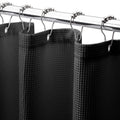AmazerBath Solid Waffle Shower Curtain – Clean Minimalist Bathroom Refresh, Neutral Tones 240GSM Polyester