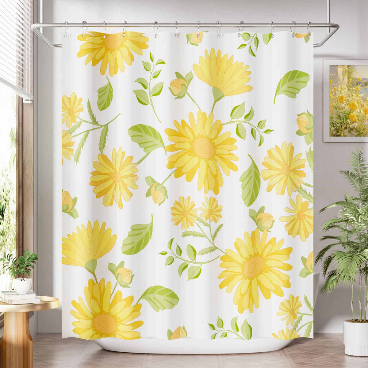 AmazerBath Farmhouse Striped Shower Curtain Set with 12 Hooks – Cozy Bathroom Decor for Living Room Inspired Retreats