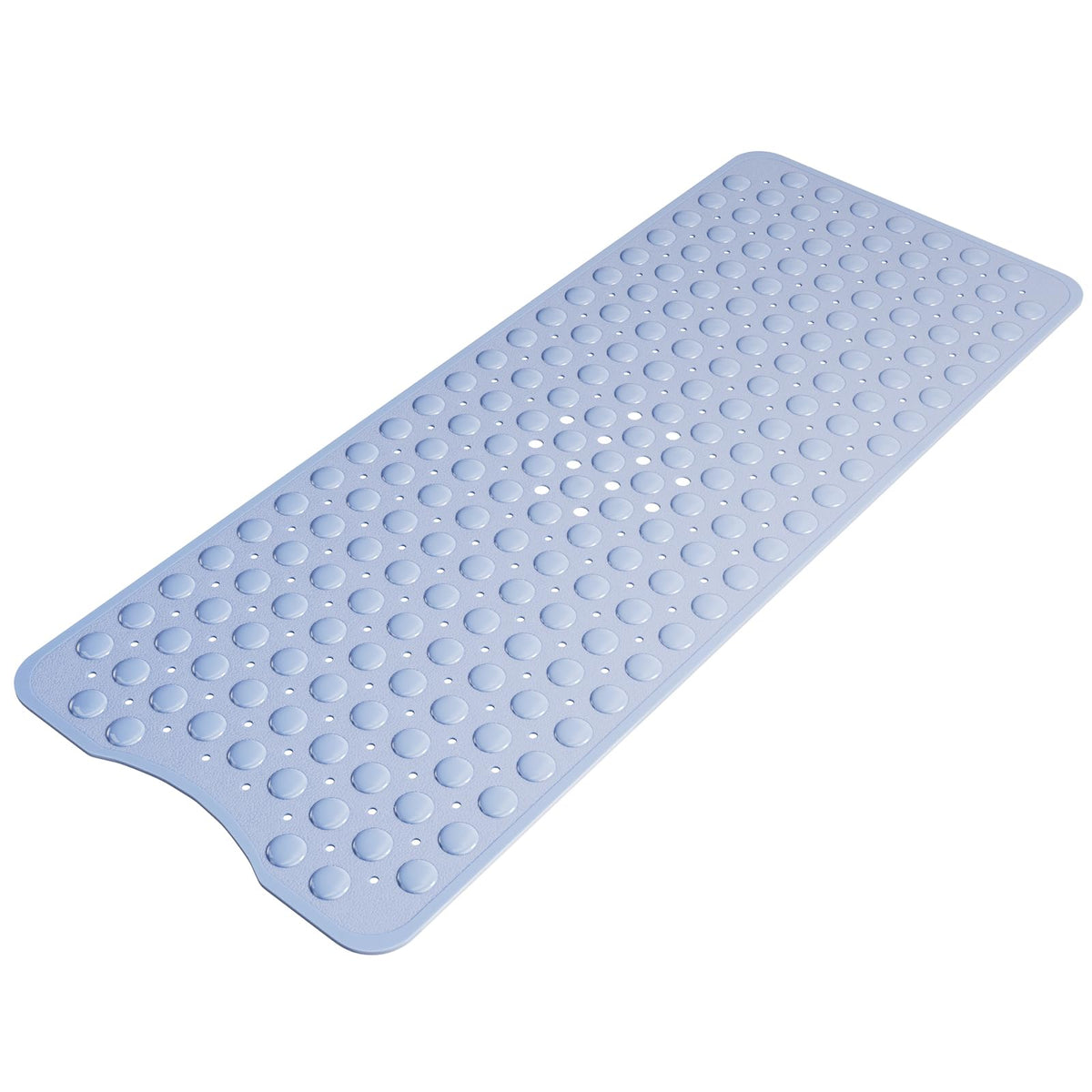 AmazerBath Shower Mat Non Slip 40 x 16 Inches, 16 Color Bath Mat for Bathroom Decor and Style Coordination, Clear Blue