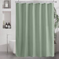 Amazer Solid Sage Green Shower Curtain 2-in-1 – Bathroom Decor Refresh with Fabric Liner, 120GSM Heavy Duty