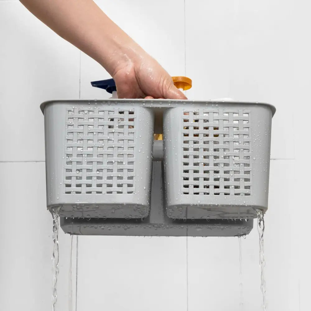 Tiawudi Plastic Bathroom Caddy in Violet and Dark Blue Fashion-Forward Organizer for Cohesive Room Styling - Shower