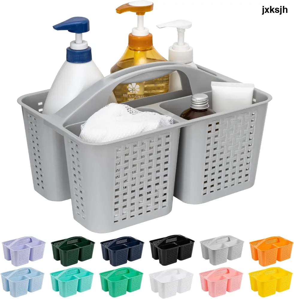 Tiawudi Plastic Bathroom Caddy in Violet and Dark Blue Fashion-Forward Organizer for Cohesive Room Styling - Shower