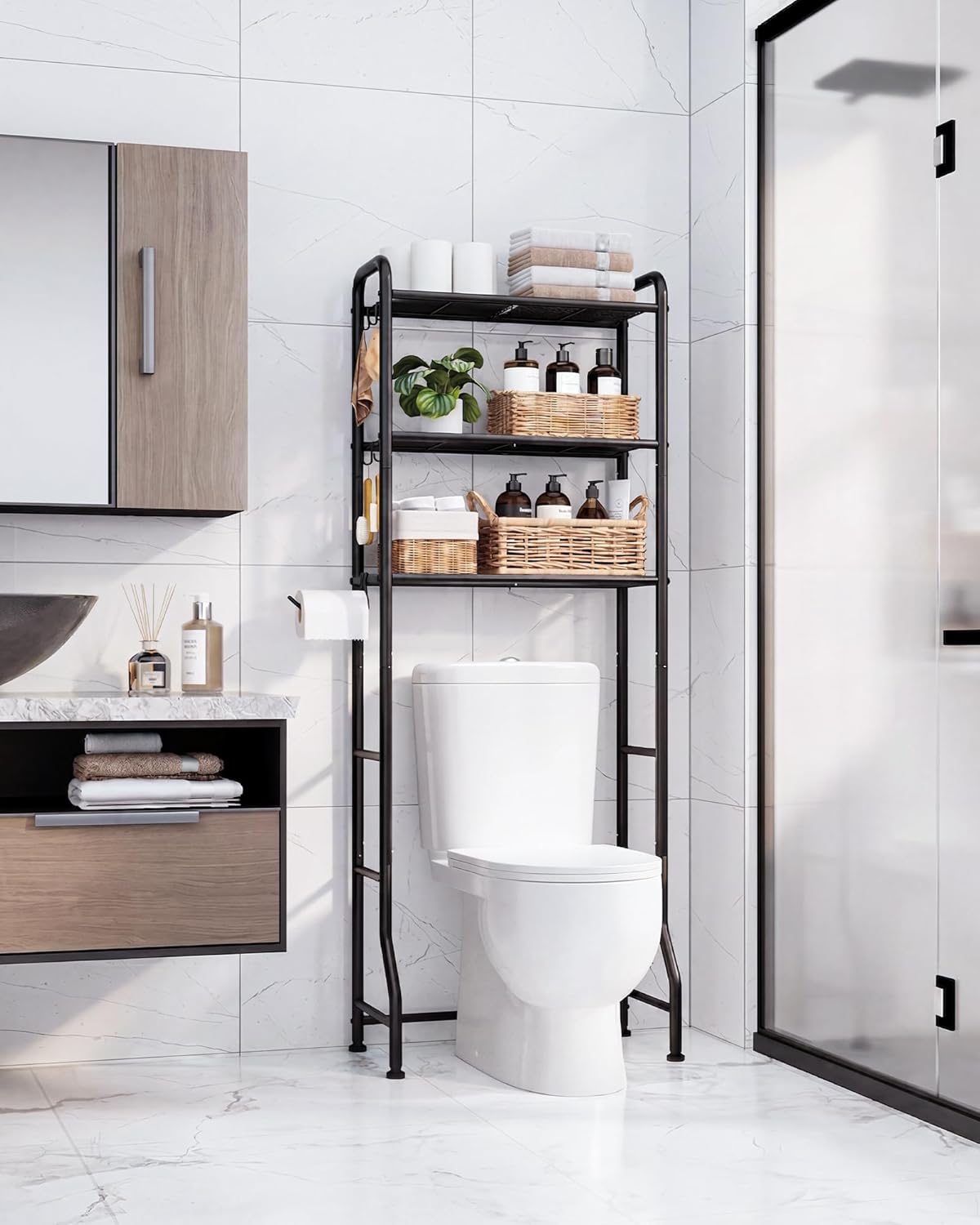 Kitsure Bathroom Organizer – Tip-Resistant Storage for Kids' Bath and Shared Spaces