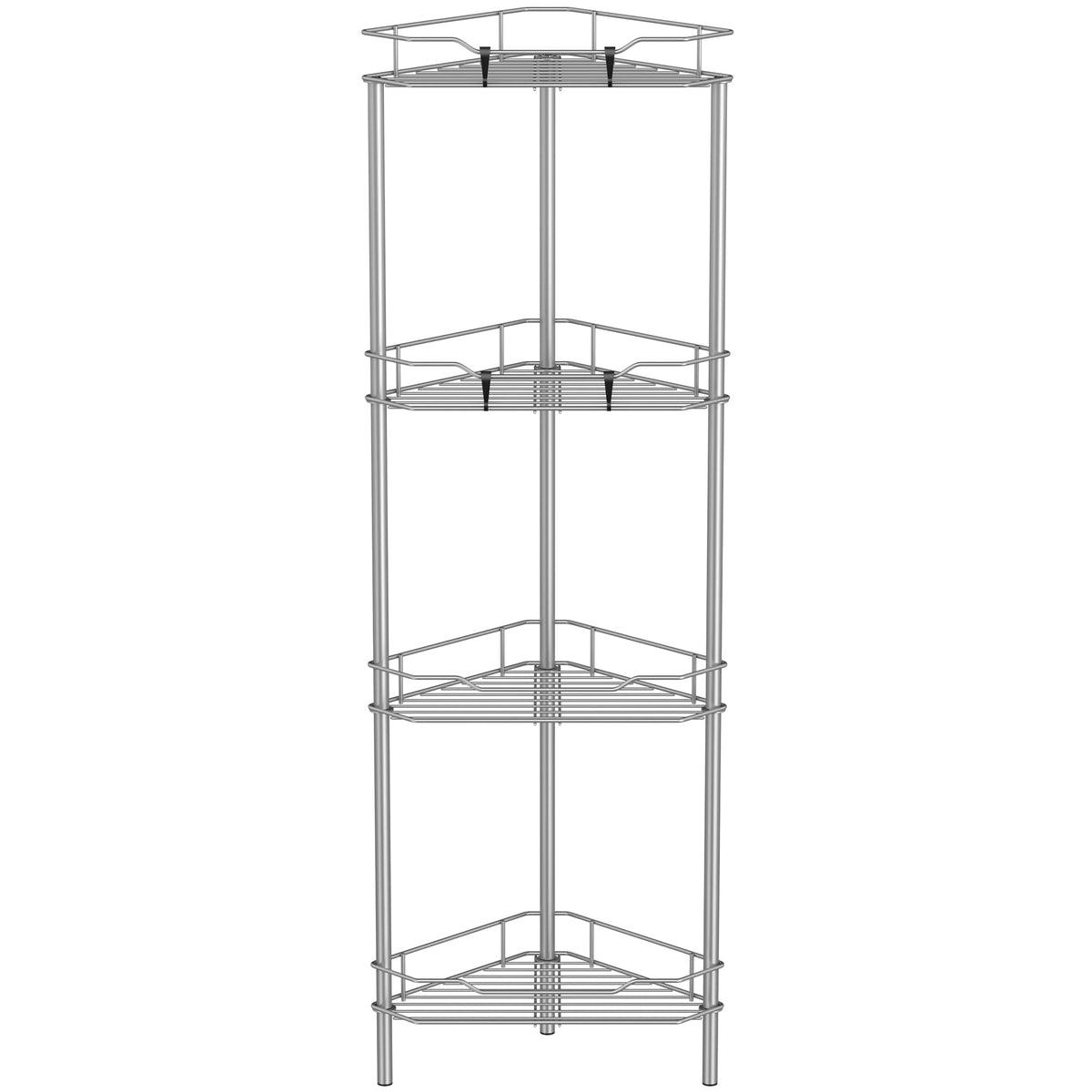 HuggieGems Floor Standing Shower Caddy in Jet Black or Gold – Elevated Bathroom Storage for Spa-Style Self-Care