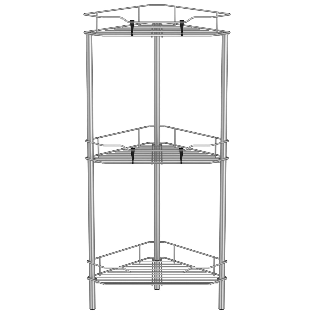 HuggieGems Floor Standing Shower Caddy in Jet Black or Gold – Elevated Bathroom Storage for Spa-Style Self-Care